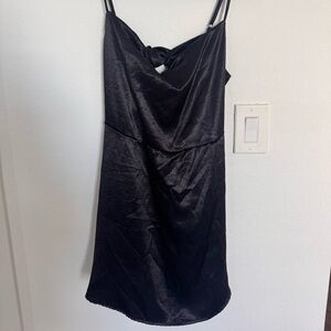 Wild Fable Black Satin Slip Dress